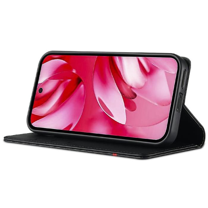 LC.imeeke - LC.IMEEKE Google Pixel 9a Konstläder Plånboksfodral - Kolfiber - Vit