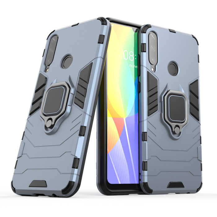 UTGATT5 - Rugged Kickstand Skal till Huawei Y6p - Blå