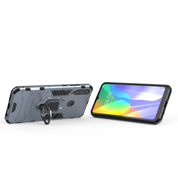 UTGATT5 - Rugged Kickstand Skal till Huawei Y6p - Blå