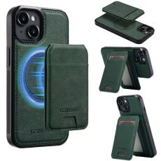 LC.imeeke - LC.IMEEKE L3 iPhone 15 Plus Fodral KonstL&auml;der - Gr&ouml;n