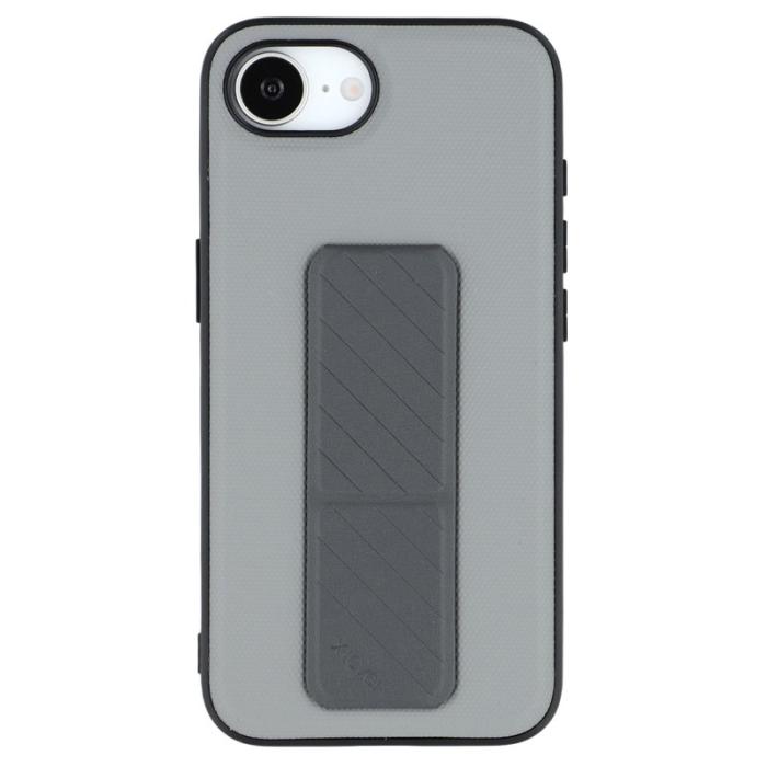 X-Level - X-LEVEL iPhone 16e Fodral med Ställ TPU + PU Skydd - Grå