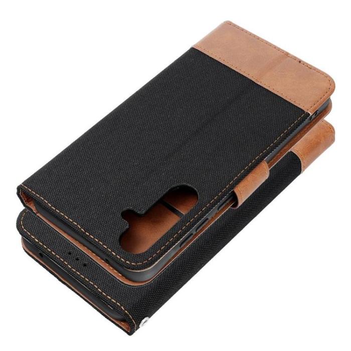 OEM - Galaxy A20e Plånboksfodral Jeans - Svart
