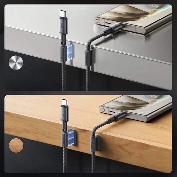Joyroom - Joyroom S-A50 3A USB-A - USB-C kabel 1.2m - Grå