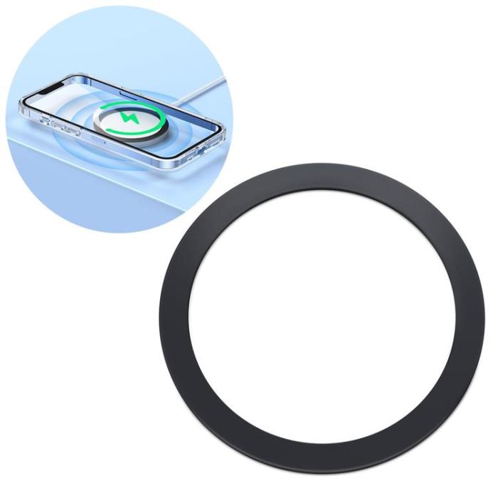 UTGATT5 - Joyroom Magnetisk Magsafe Metallring för Smartphone - Svart