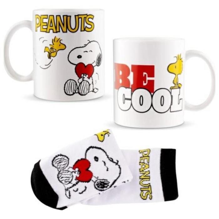A-One Brand - Coriex Peanuts Presentset - Mugg med Strumpor