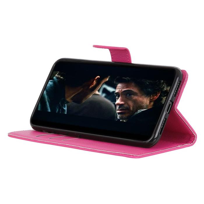 OEM - Litchi Samsung Galaxy S26 Ultra Fodral PU Läder - Rosa