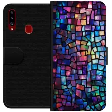 Gustaf - Pl&aring;nboksfodral till Samsung Galaxy A20s med Disco