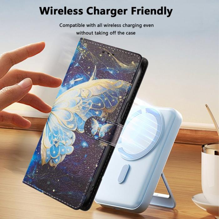 OEM - Samsung Galaxy S26 Ultra Fodral Konstläder Mönster - Stor Fjäril