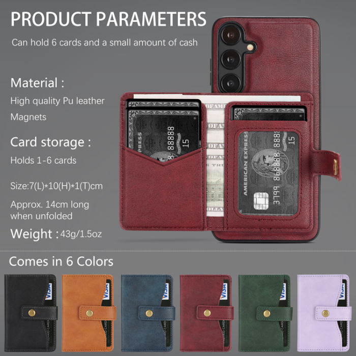 A-One Brand - Galaxy S25 Mobilskal MagSafe Detachable Korthållare Kickstand