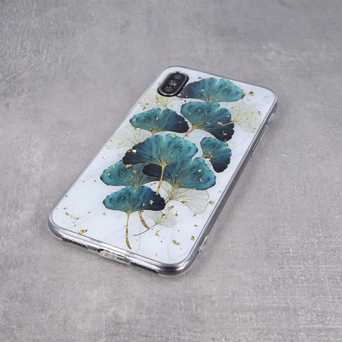 OEM - Guldfärgat Glam Skal Lövdesign iPhone 15 Pro