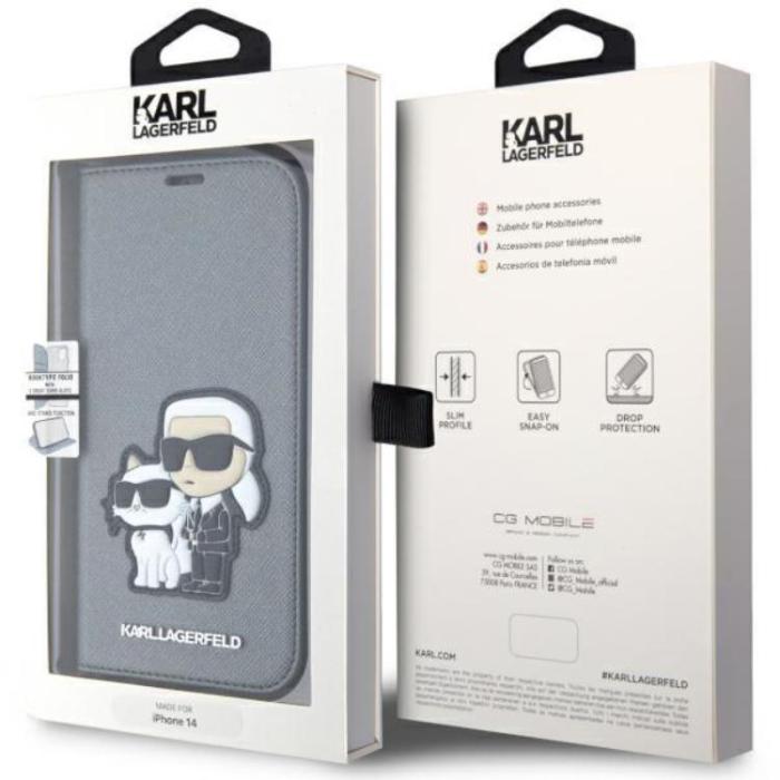 KARL LAGERFELD - Karl Lagerfeld iPhone 14 Plånboksfodral Saffiano Karl