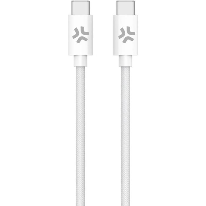 Celly - CELLY USB-C till USB-C kabel 60W 1.5m - Vit