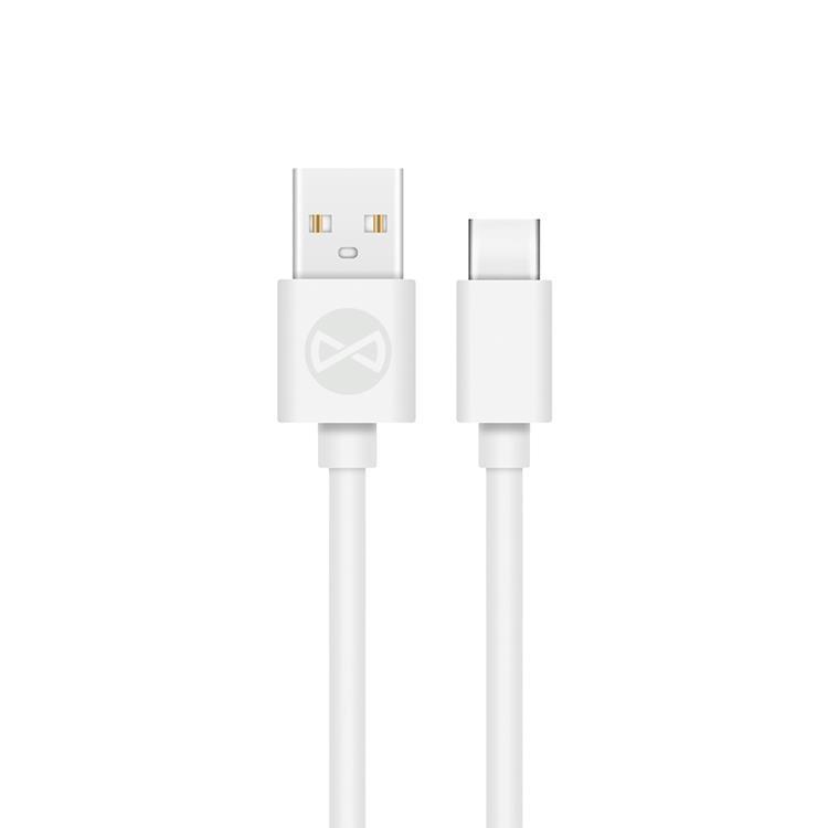 Forever USB-C till USB-A kabel 1m 3A - Vit | 3541 | AlltMobil