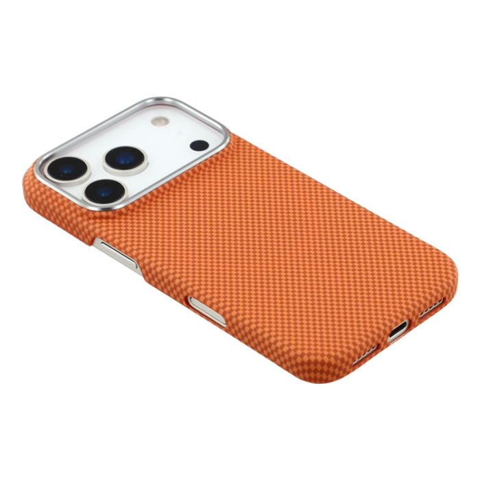 A-One Brand - iPhone 17 Pro Max Mobilskal MagSafe Carbon Fiber - Orange