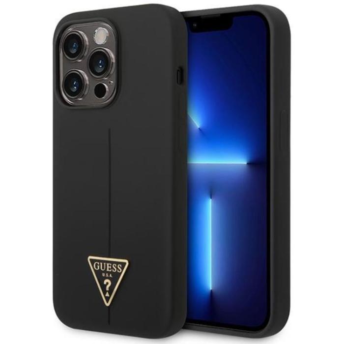 UTGATT1 - GUESS iPhone 14 Pro Max Skal Silicone Triangle - Svart