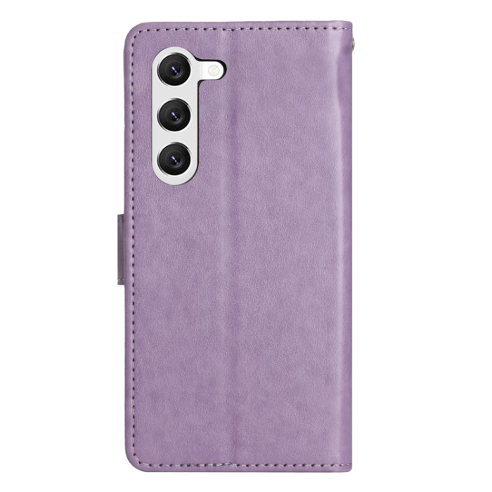 OEM - Galaxy S23 Plus Plånboksfodral Imprinting Flower Butterfly - Lila