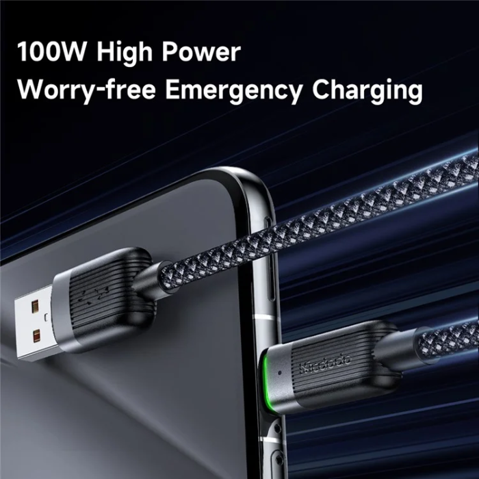 MCDODO - MCDODO USB-A - USB-C 6A Kabel 1.2m CA-5650 - Svart