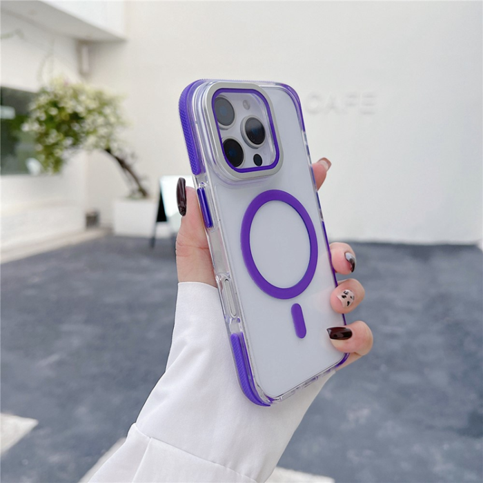 A-One Brand - iPhone 16 Pro Max Mobilskal MagSafe Acrylic Kickstand - Lila
