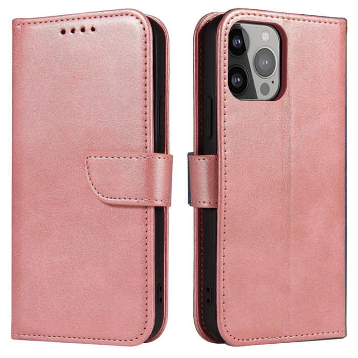 OEM - iPhone 15 Plus Plånboksfodral Magnet Stativ - Rosa
