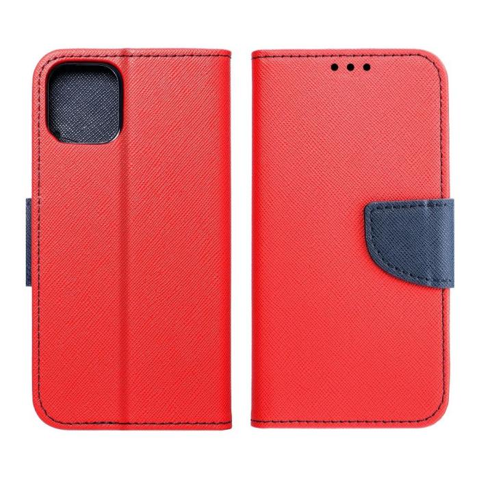 OEM - Galaxy S22 Plus Plånboksfodral Fancy Eco Läder - Röd