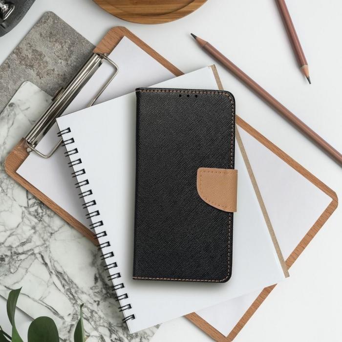 OEM - Galaxy S22 Plus Plånboksfodral Fancy Eco Läder - Svart/- Guld