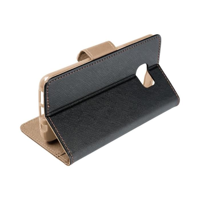OEM - Galaxy S22 Plus Plånboksfodral Fancy Eco Läder - Svart/- Guld