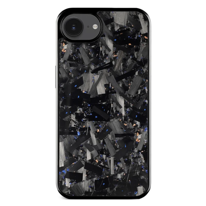 A-One Brand - iPhone 16e Mobilskal Aramid Fiber Forged - Blå/Guld