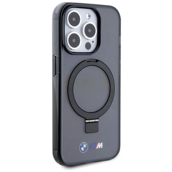 BMW - BMW iPhone 15 Pro Max Mobilskal Magsafe Ringställ M Collection - Svart