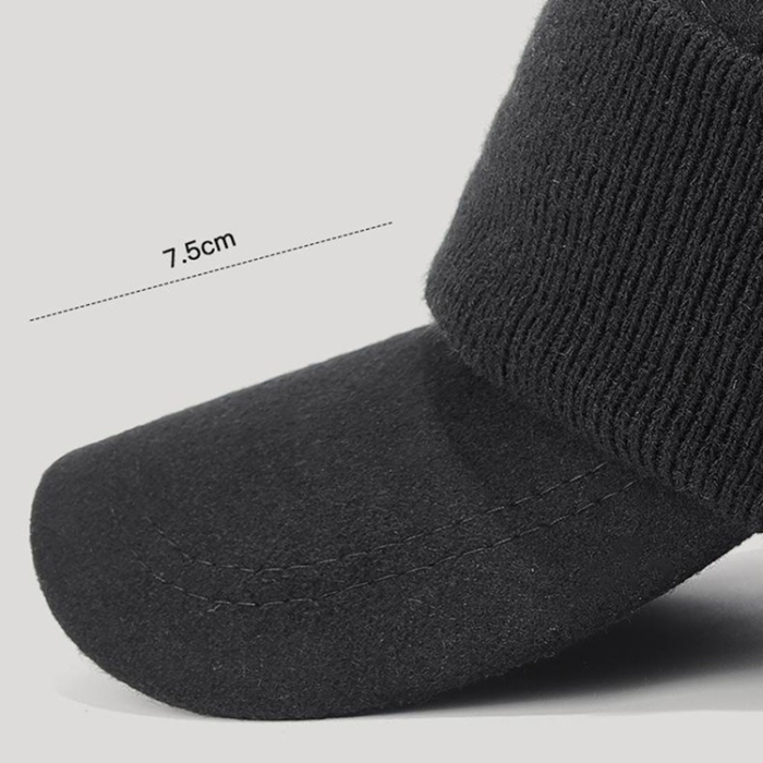 A-One Brand - Herr Basebollkeps Hörselskydd Ull - Svart