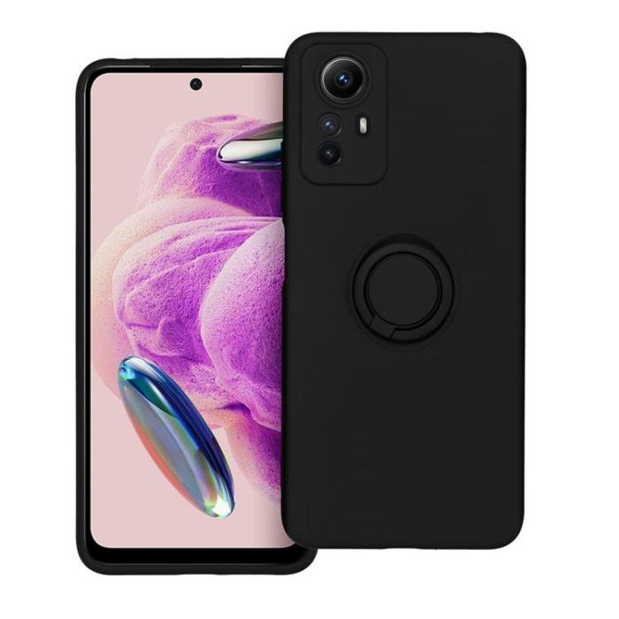 OEM - Xiaomi Redmi Note 12S Mobilskal Ringhållare Silikon - Svart
