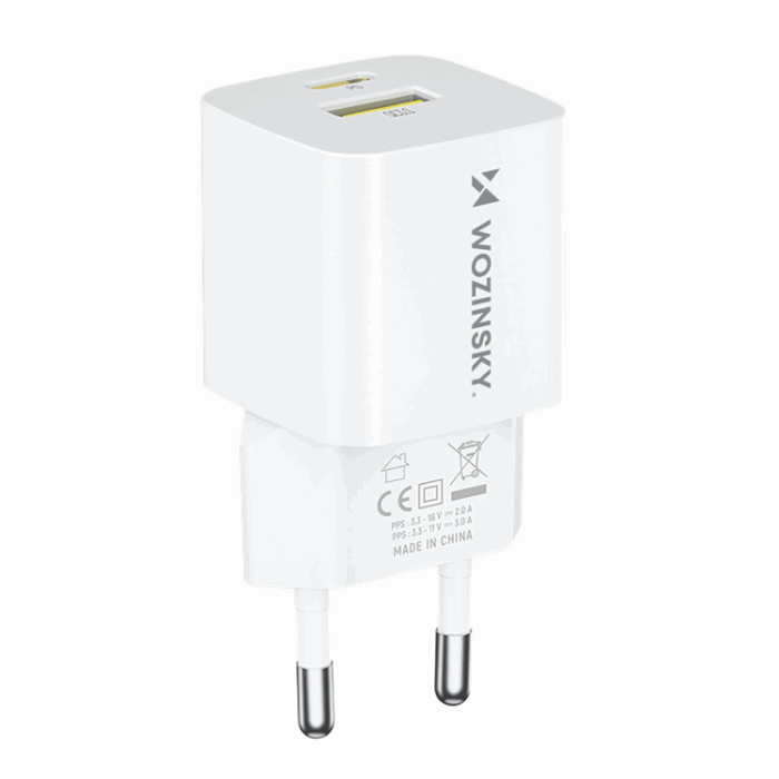 Wozinsky - Wozinsky Väggladdare GaN USB-A/USB-C 33W - Vit