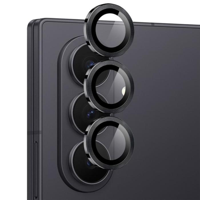 NORTHJO - NORTHJO Kameralinsskydd Härdat glas För Galaxy Z Fold 8 Metal Ring - Svart