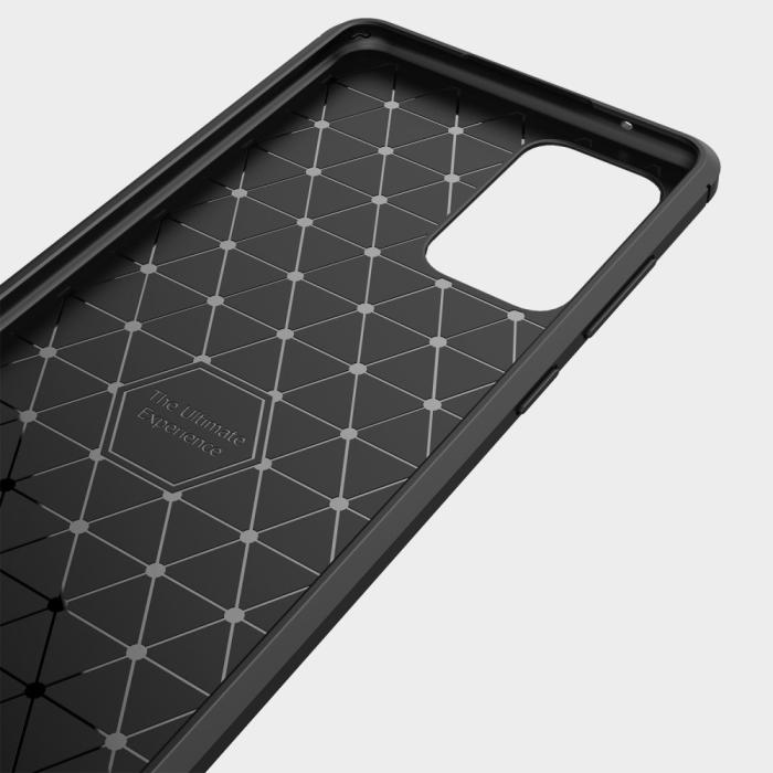 OEM - Carbon Brushed mobilskal till Galaxy A72 5G - Svart