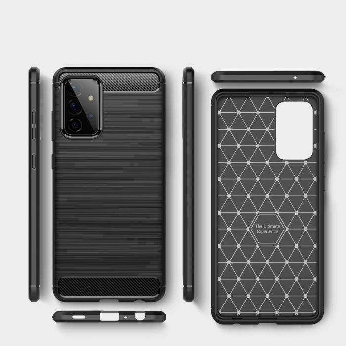 OEM - Carbon Brushed mobilskal till Galaxy A72 5G - Svart