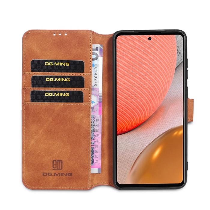 DG.MING - DG.MING Retro Plånboksfodral Galaxy A72 5G - Brun