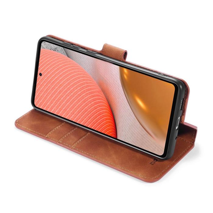 DG.MING - DG.MING Retro Plånboksfodral Galaxy A72 5G - Brun