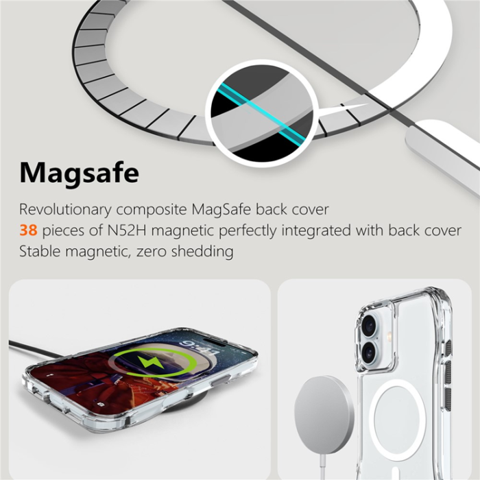A-One Brand - iPhone 17 Mobilskal MagSafe TPU + PC Crystal Clear