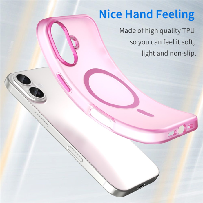 A-One Brand - iPhone 17 Mobilskal MagSafe Slim Matte Translucent - Rosa