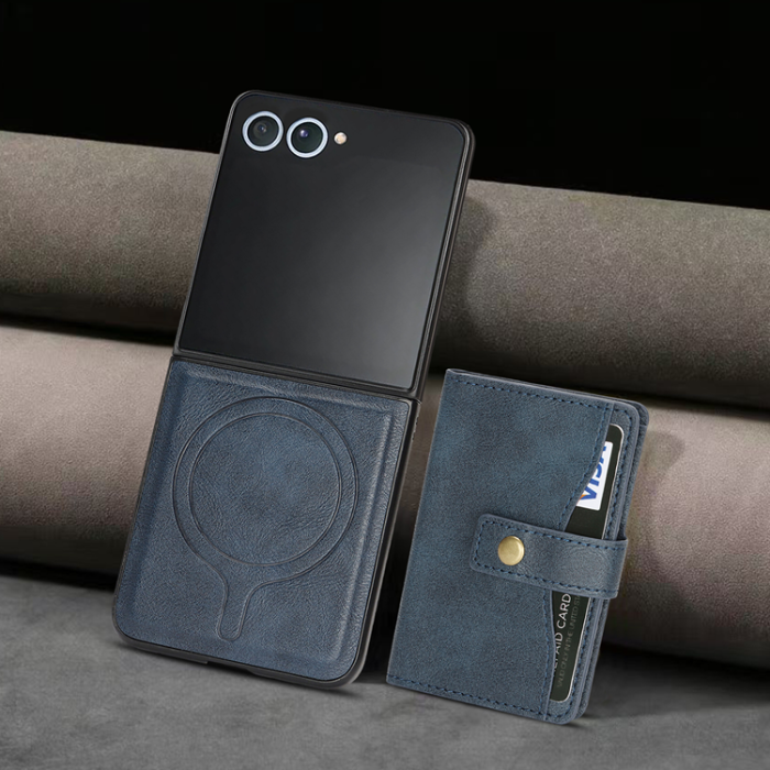 A-One Brand - Galaxy Z Flip 7 Mobilskal MagSafe Detachable Korthållare Kickstand