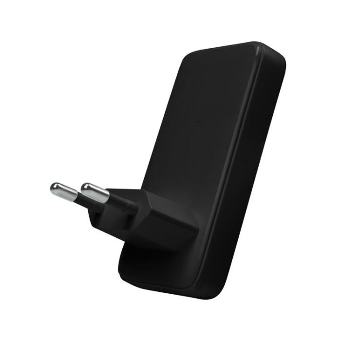 QUALO - QUALO Snabbladdare 45W 1xUSB-A 1xUSB-C GaN Ultra Slim - Svart
