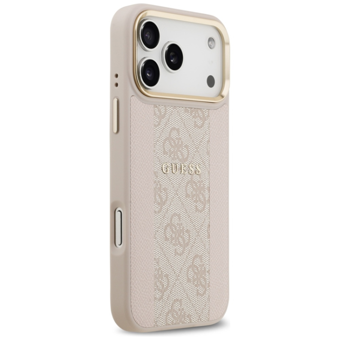 Guess - Guess iPhone 17 Pro Max Mobilskal Magsafe Stripe - Rosa