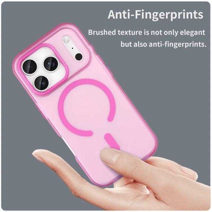 A-One Brand - iPhone 17 Pro Mobilskal MagSafe Matte Translucent - Rosa