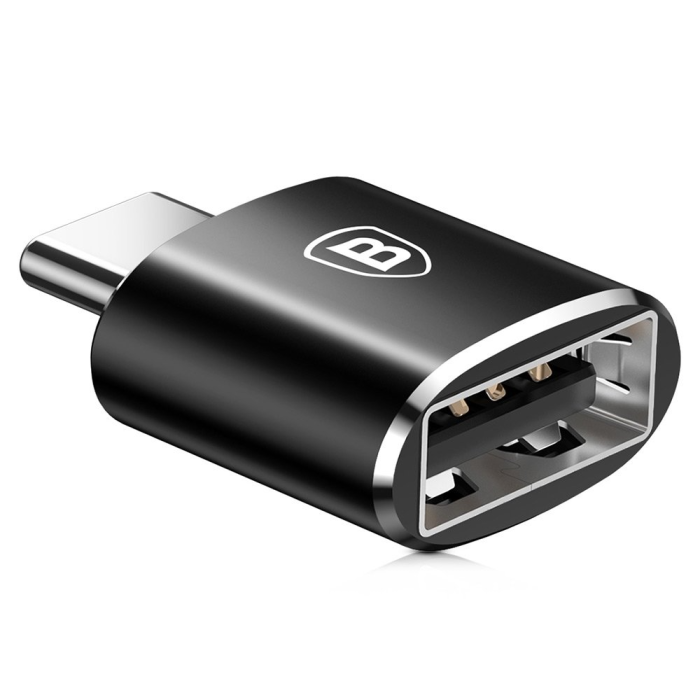 BASEUS - Baseus USB to USB Type-C Adapter - Svart