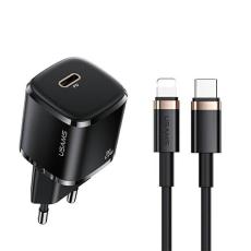 USAMS - USAMS V&auml;ggladdare T36 Mini 20W USB-C/Lightning (US-CC124+SJ484) - Svart