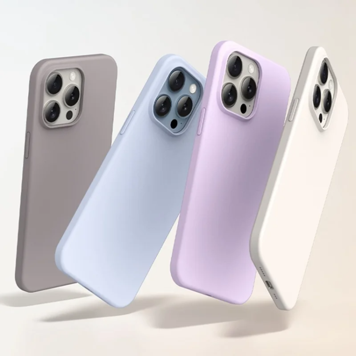 A-One Brand - iPhone 15 Pro Mobilskal Ultra Thin Silikon - Dreamy Lila