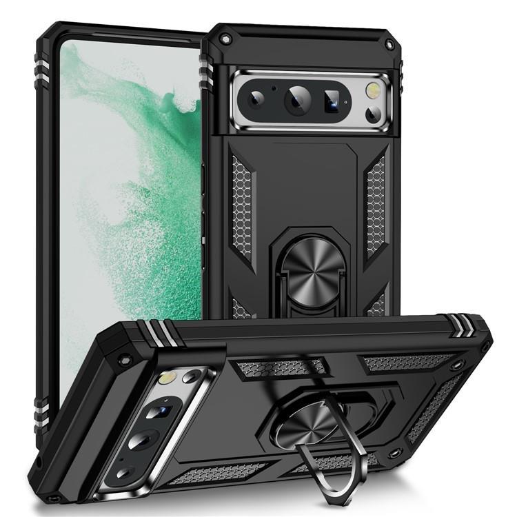 Google Pixel 8 Mobilskal Ringhållare Kickstand - Svart | 2353 | AlltMobil