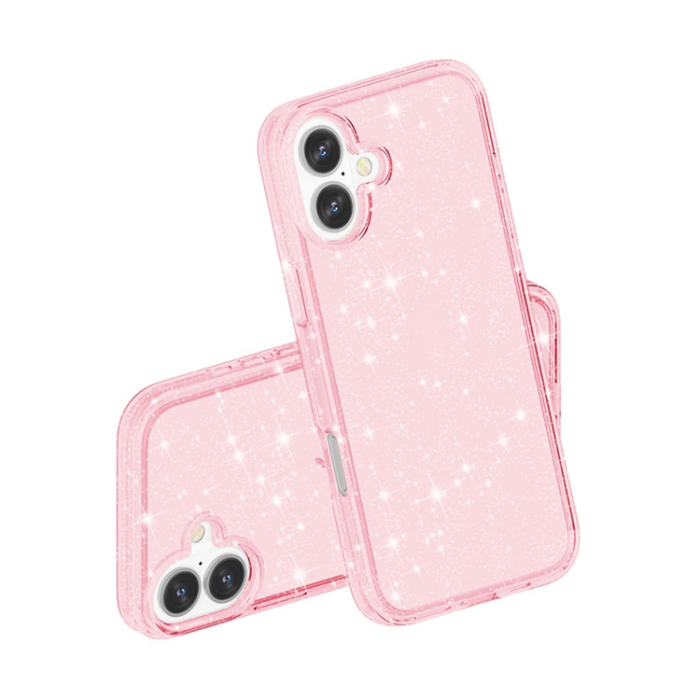 A-One Brand - iPhone 17 Mobilskal Glittrande Puderglitter - Rosa