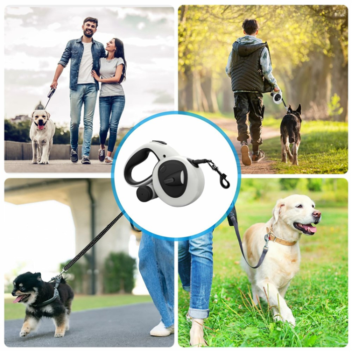 OEM - Automatiskt Indragbart Koppel för Hund/Husdjur, 5m med LED Lampa