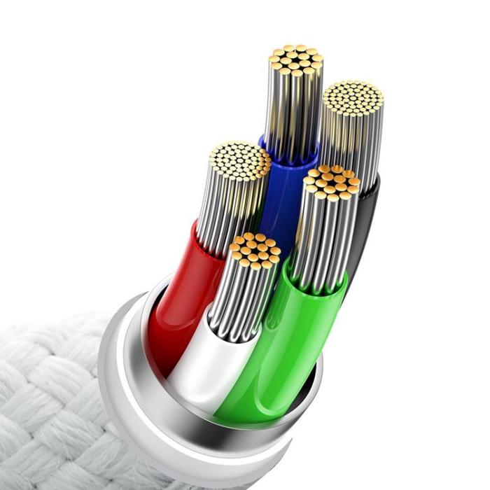 BASEUS - Baseus USB-C till USB-C kabel 100W 2m - Vit