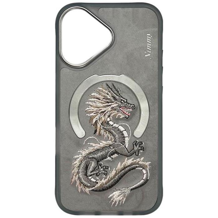 NIMMY - Nimmy iPhone 16 Mobilskal MagSafe Dragon - Grå